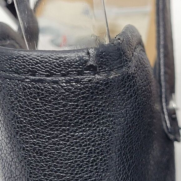 Franco Sarto Womens Humor Black Leather Block Heel Sling Back Sandals Sz 8 - Picture 8 of 11